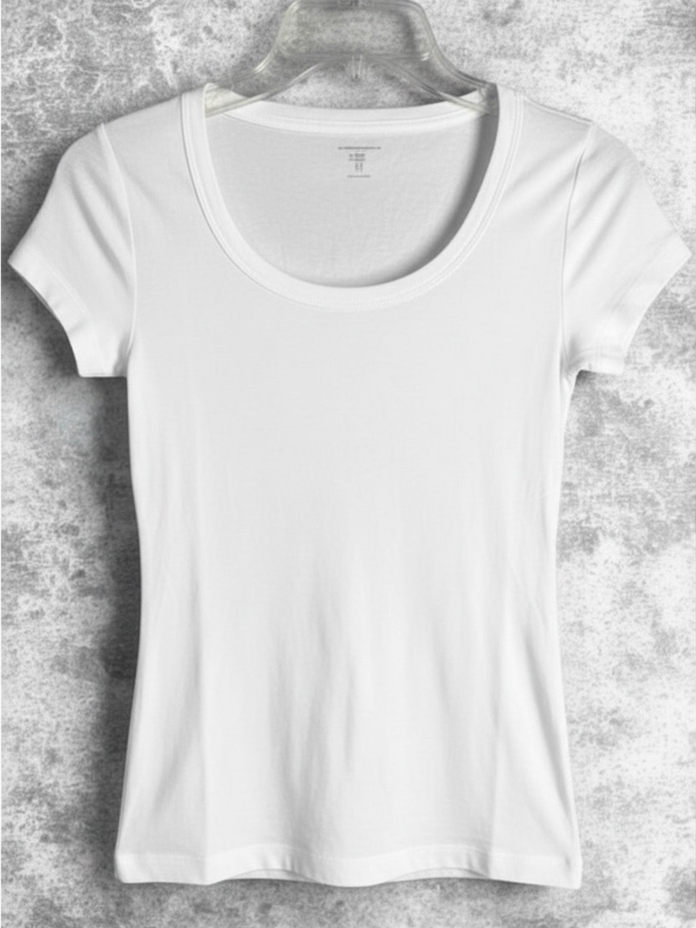 Classic Scoop Neck Women's Tee - White and yellow. Set of 2